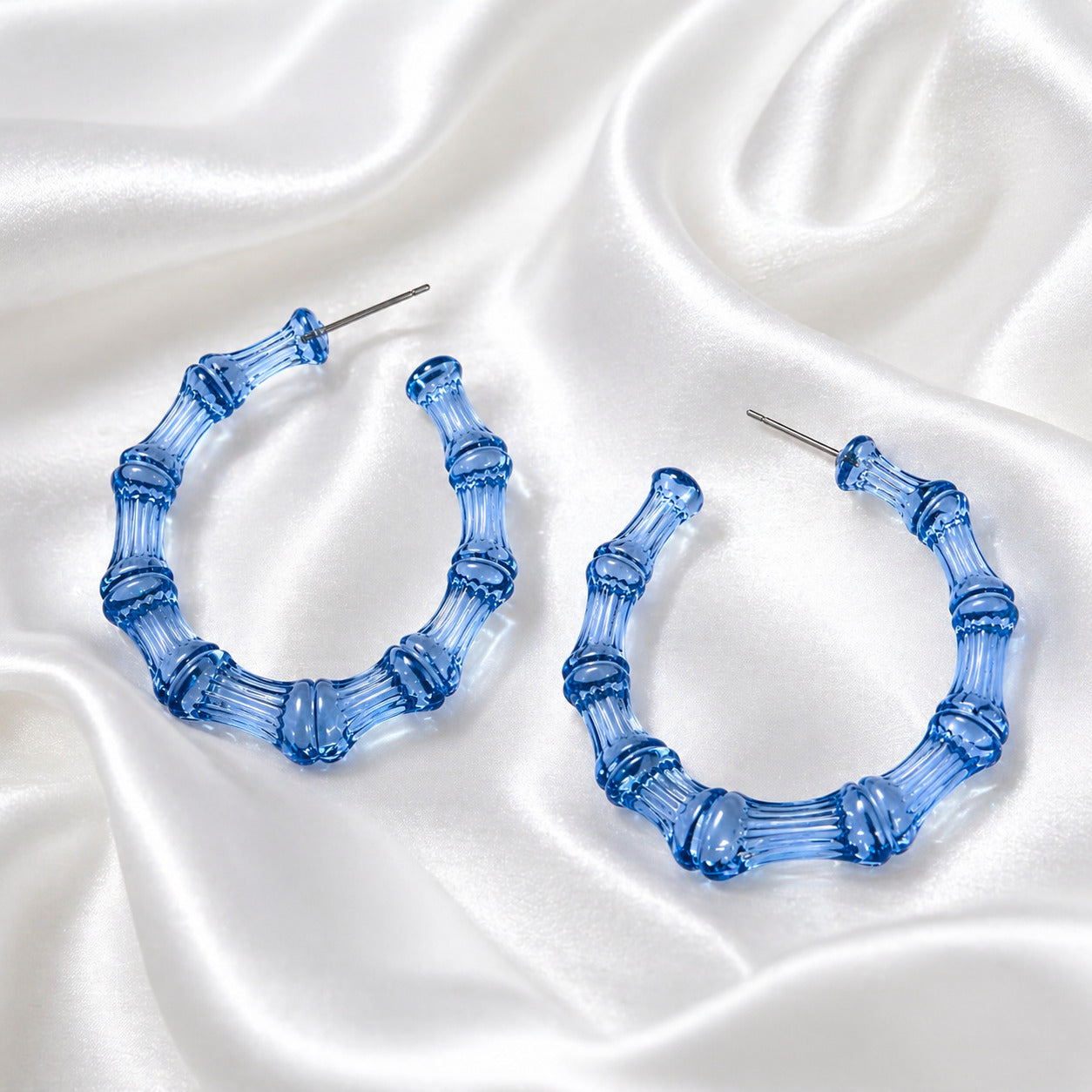 Blue Ice Bamboo Hoops