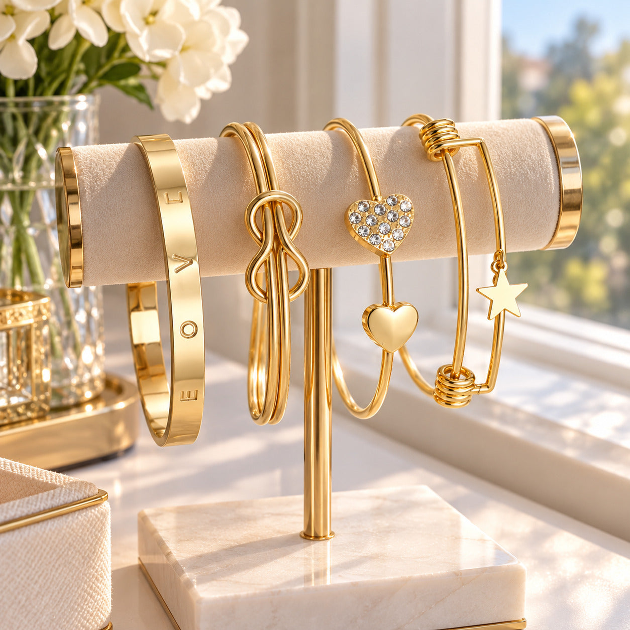 Golden Romance Bracelet Set