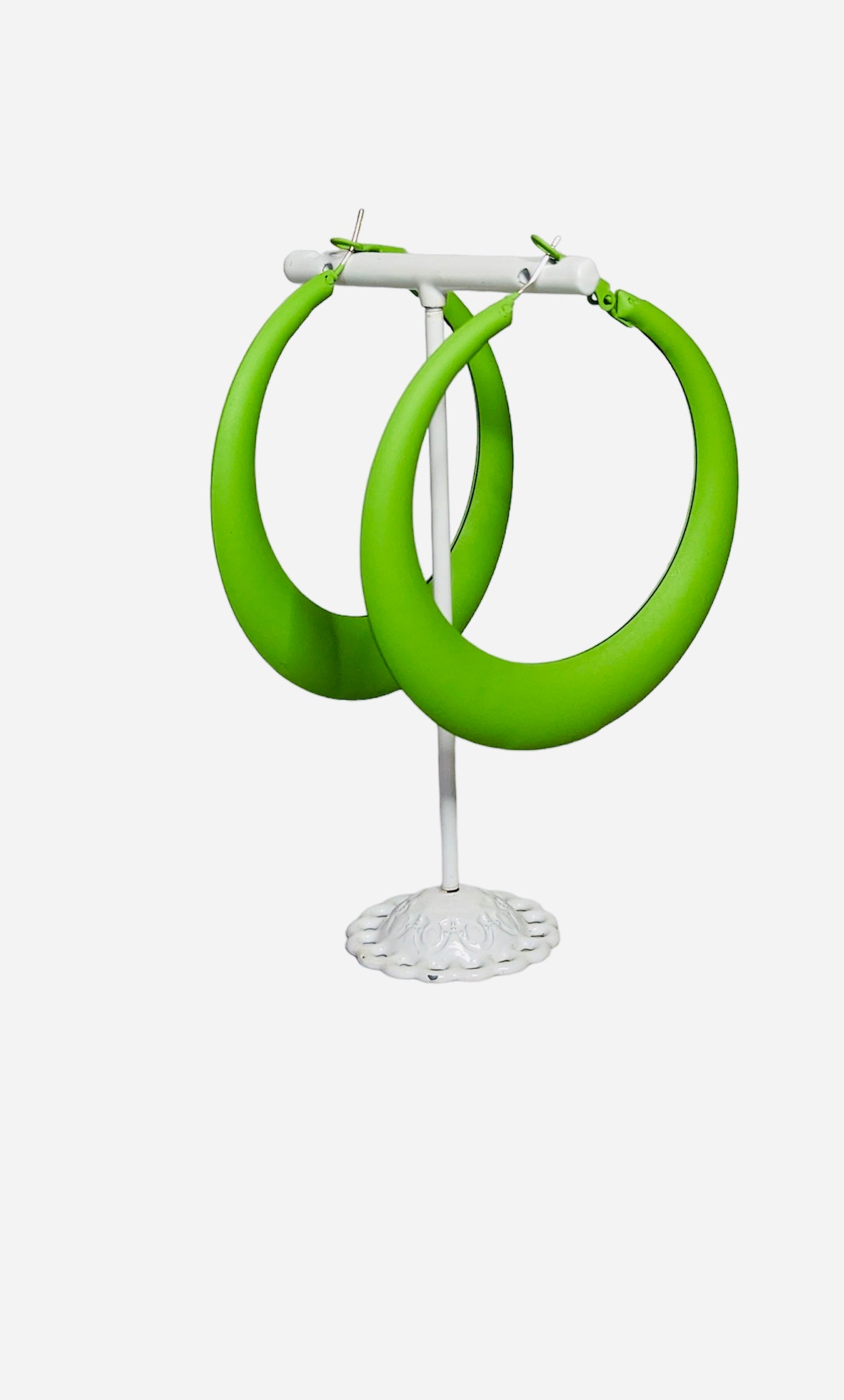 green large hoop earrings for women