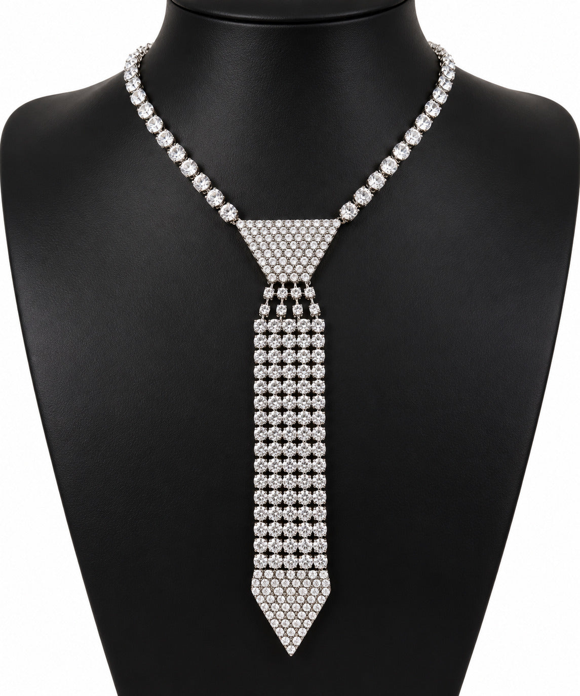 Tie Pendant Fashion Necklace – Silver-Tone