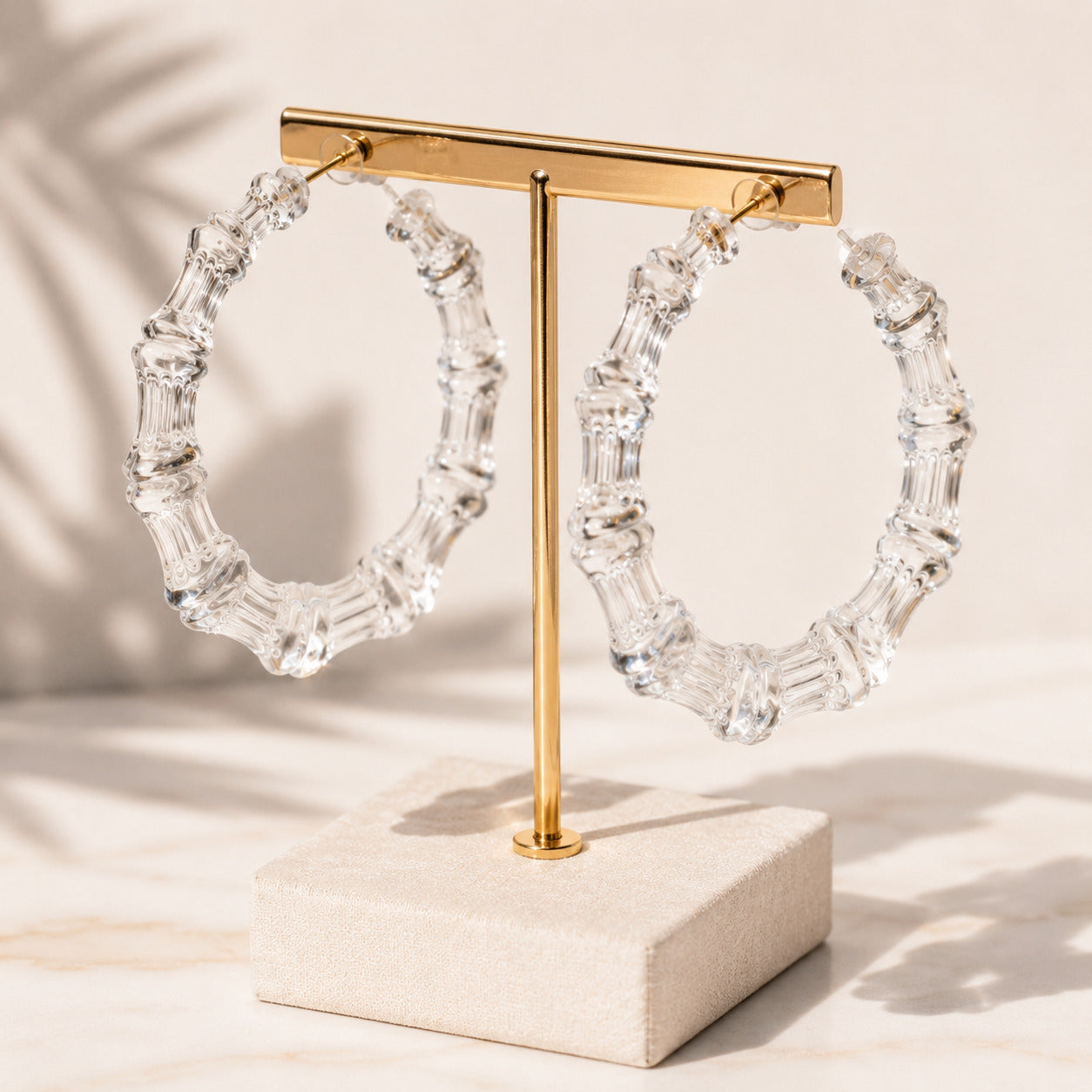 Glass Luxe Bamboo Hoops