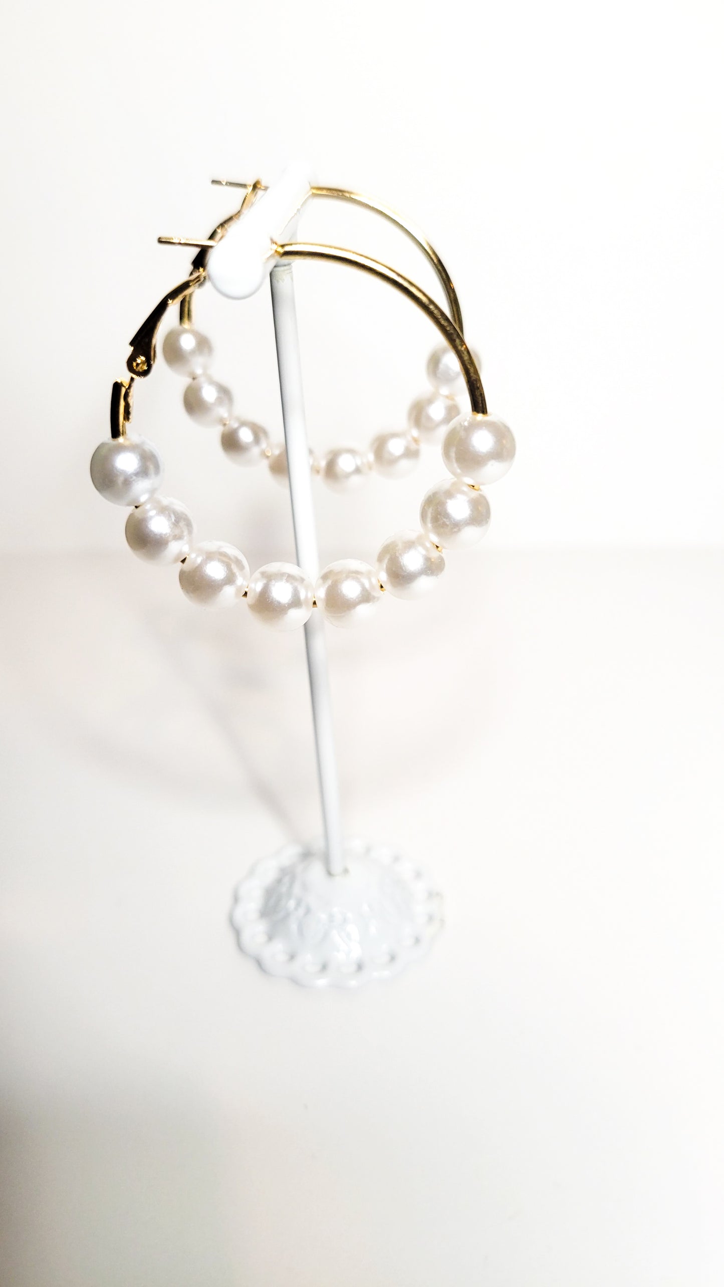 Pearl Hoop Earrings