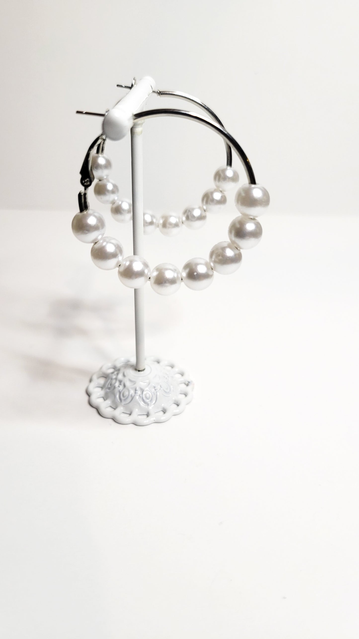 Pearl Hoop Earrings