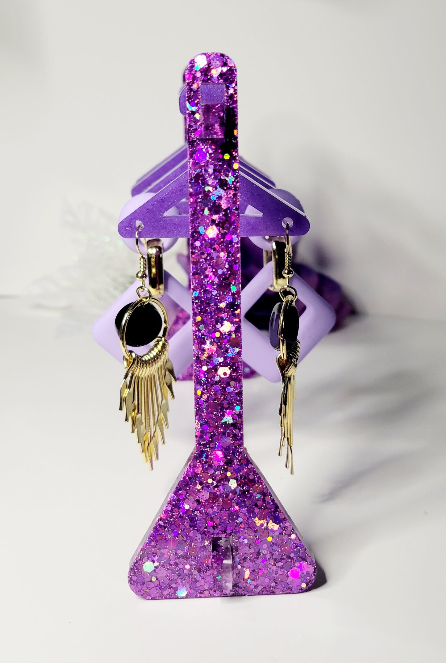 Purple Passion Glitter Earring Closet