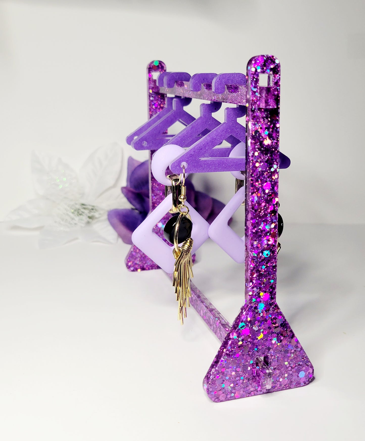 Purple Passion Glitter Earring Closet