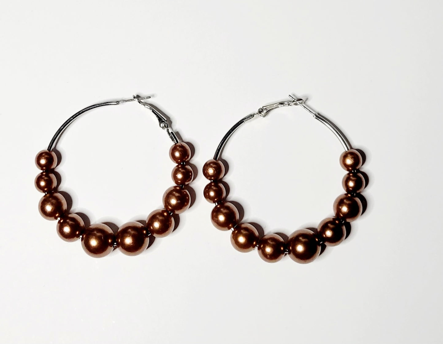 Pearls of Color Hoop Earrings