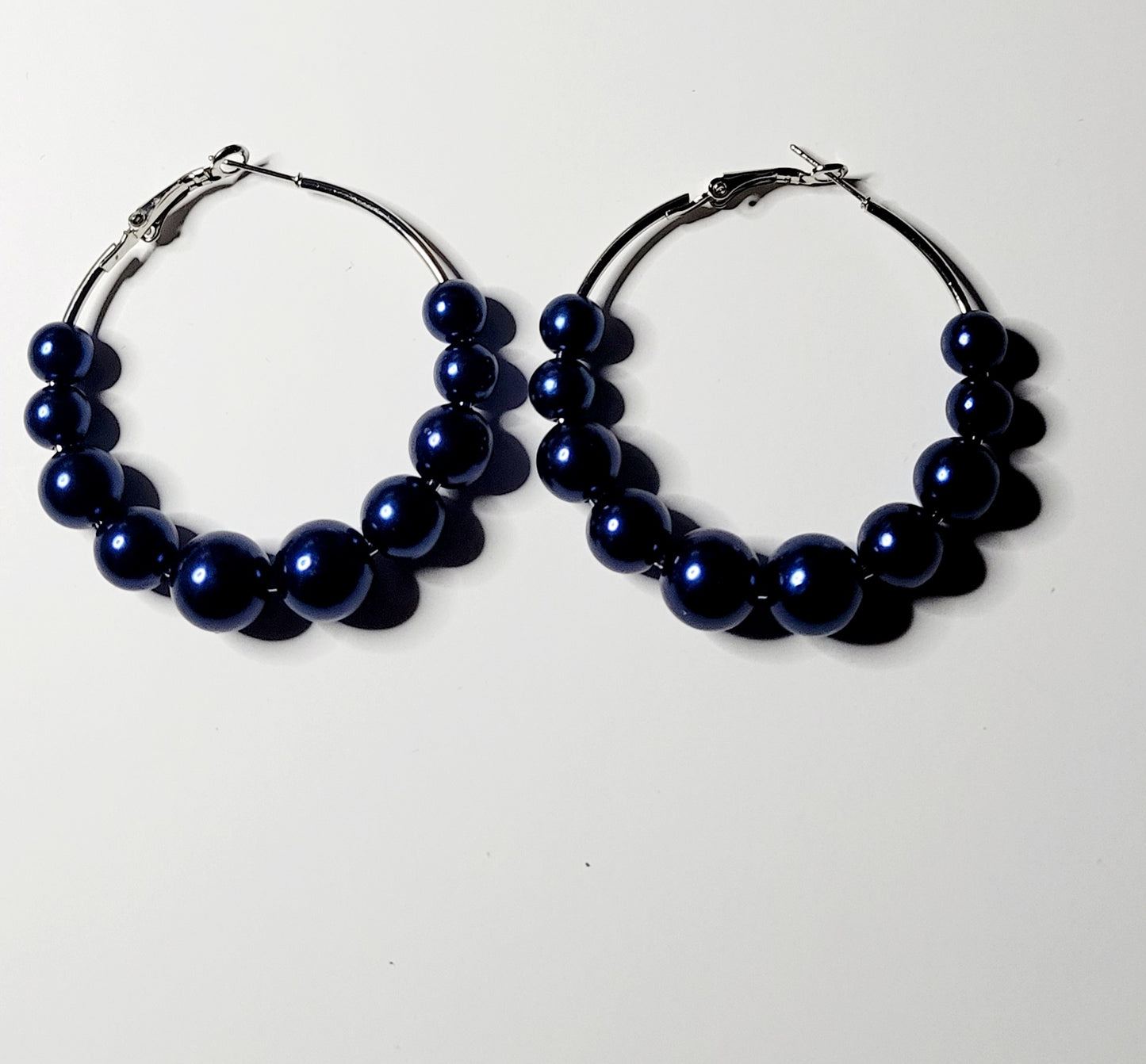 Pearls of Color Hoop Earrings