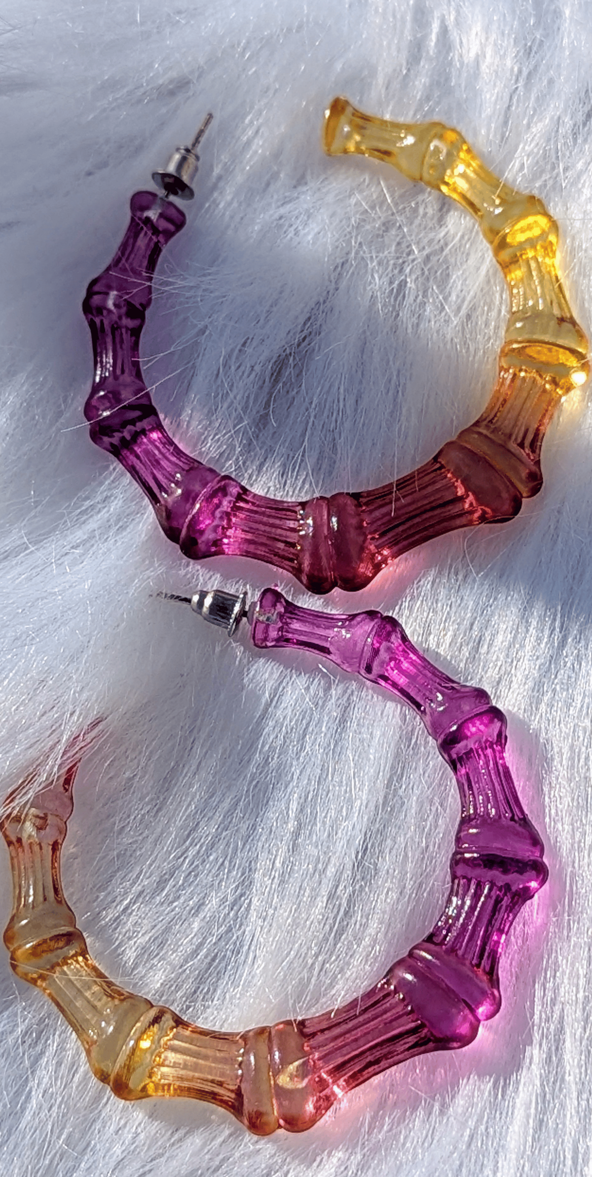 Tropical Glow Hoop Earrings
