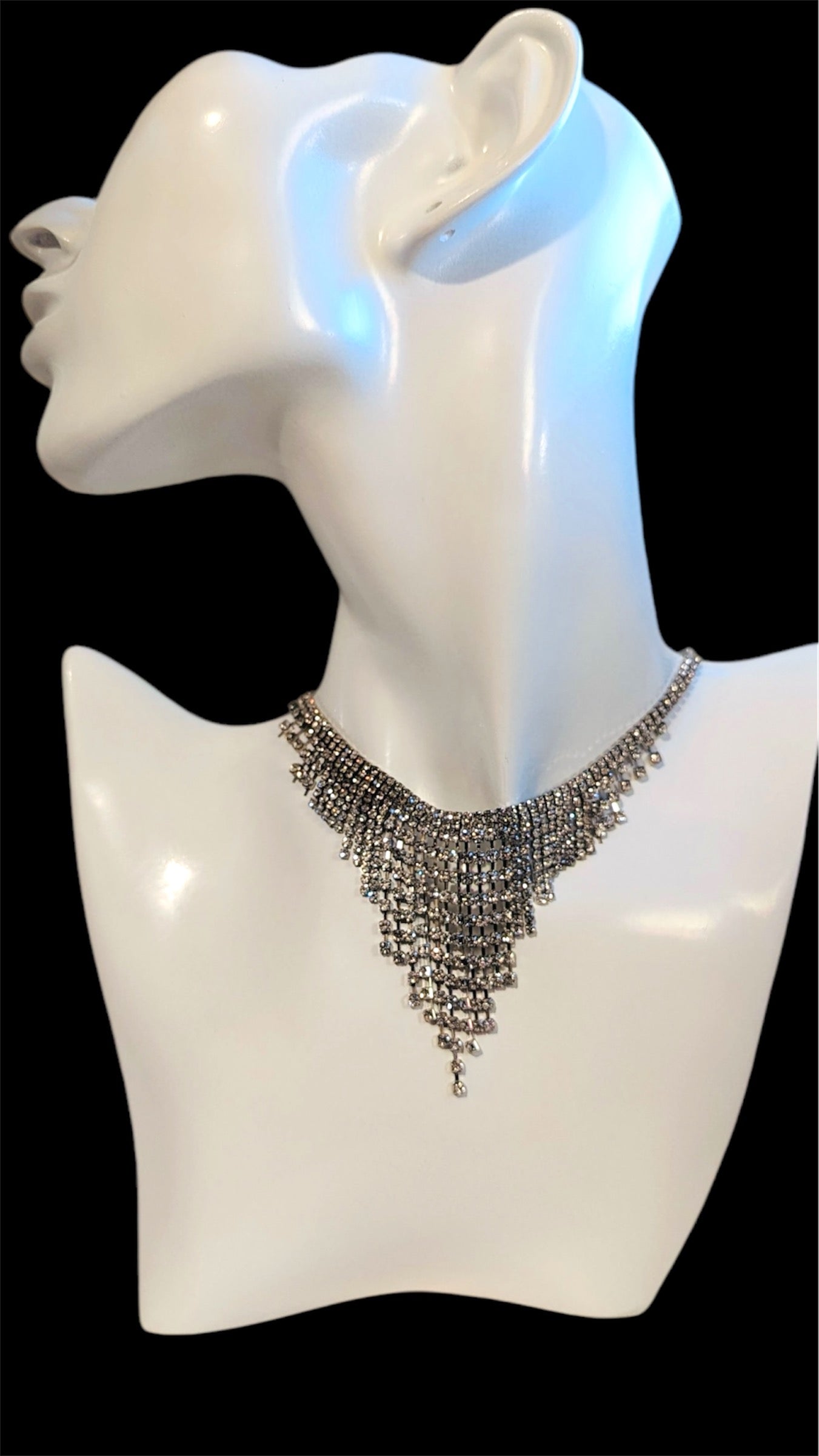 Rhinestone choker necklace