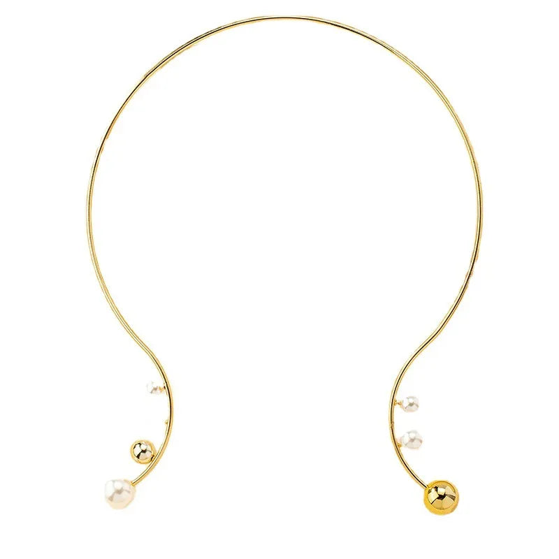 Golden Pearl Open Choker