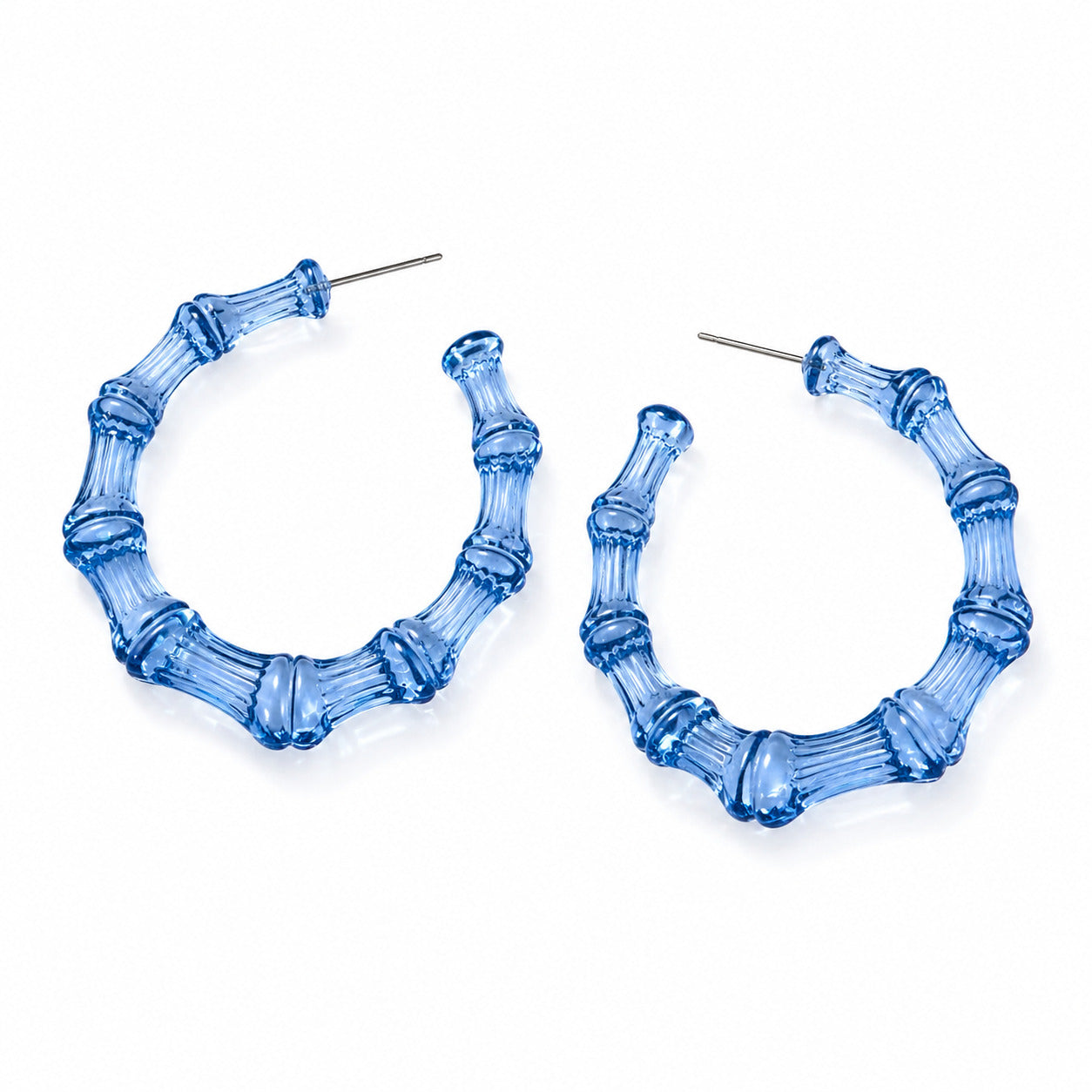 Blue Ice Bamboo Hoops