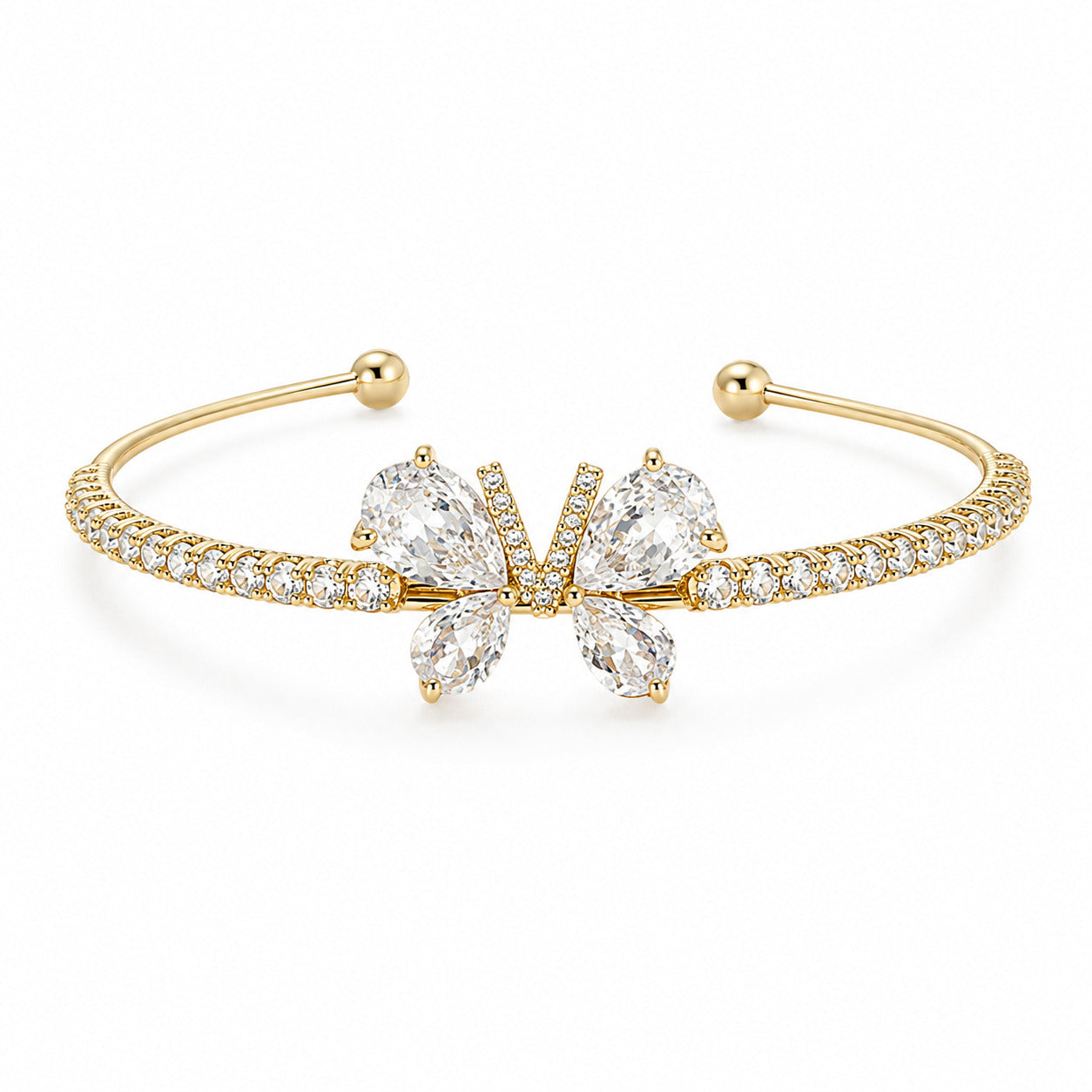 Diamond Flutter Butterfly Cuff