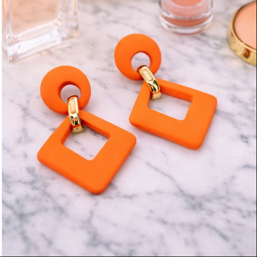 Velvet Rhombus Drop Earrings