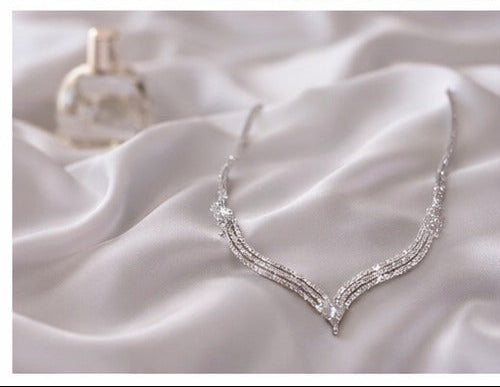 Crystal Cascade Necklace & Earring Set
