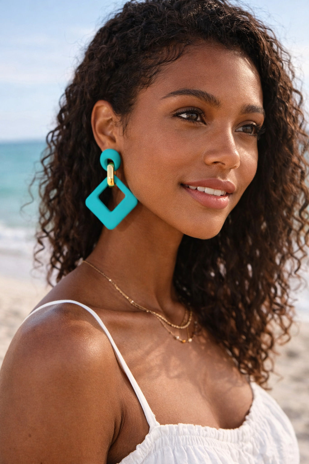 Velvet Rhombus Drop Earrings