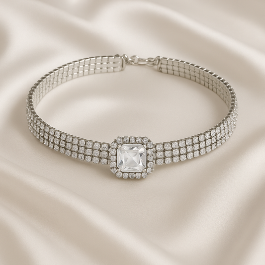 DazzleLuxe Rhinestone Choker