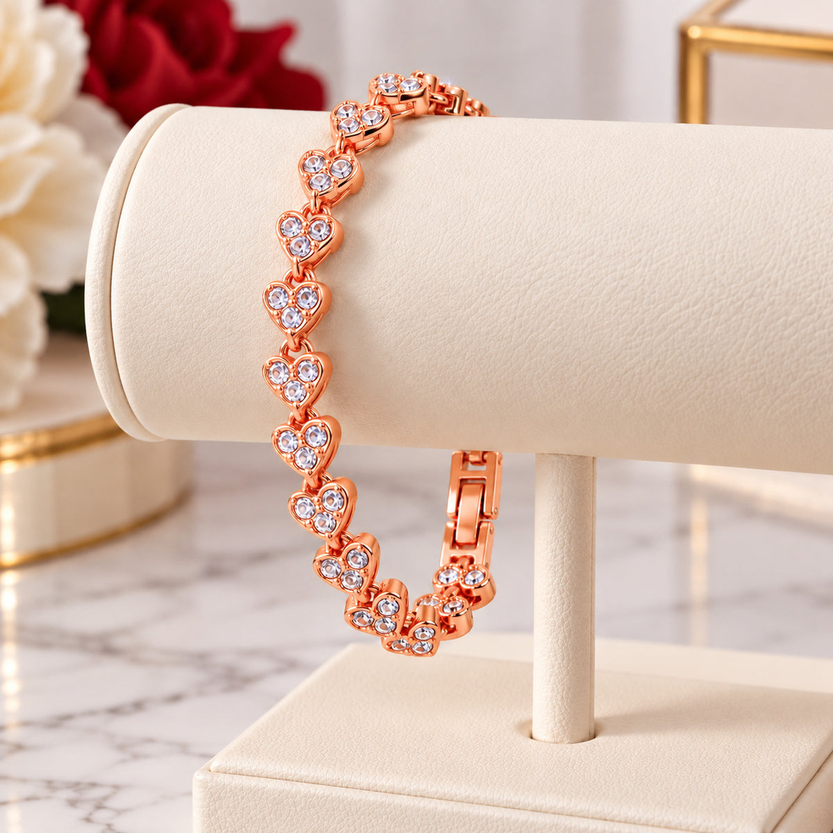 Love Link Crystal Bracelet Rosegold
