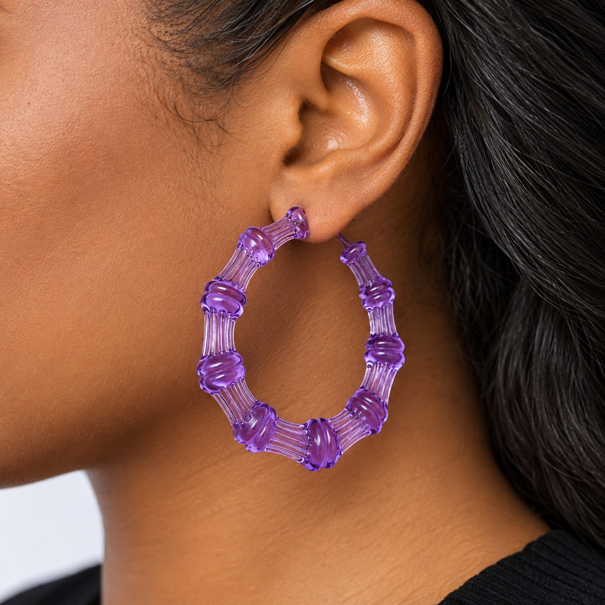 Purple Reign Hoop Earrings