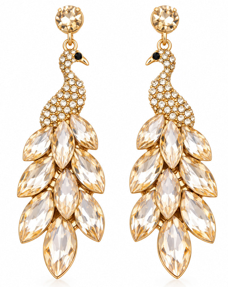 Flamboyant Peakcock Earrings
