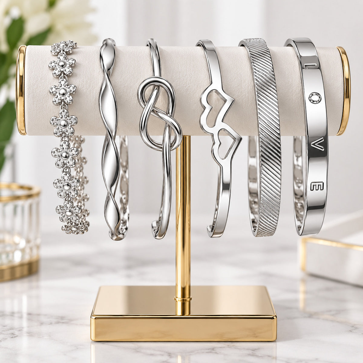 Silver Serenity Bracelet Set