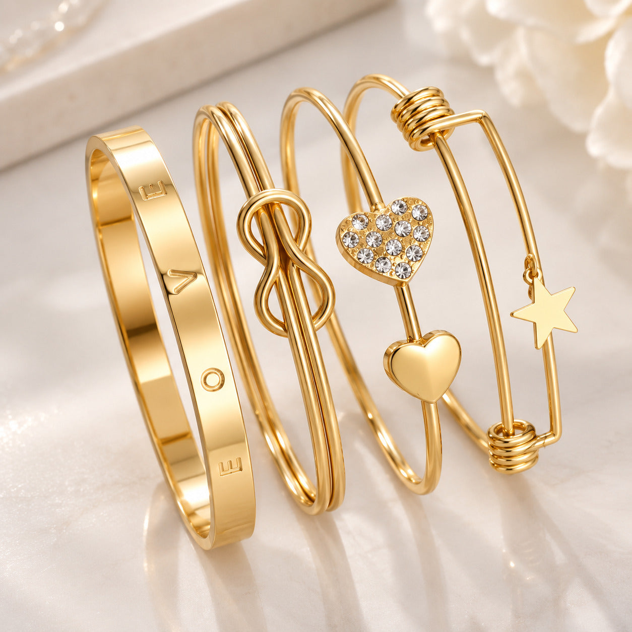 Golden Romance Bracelet Set