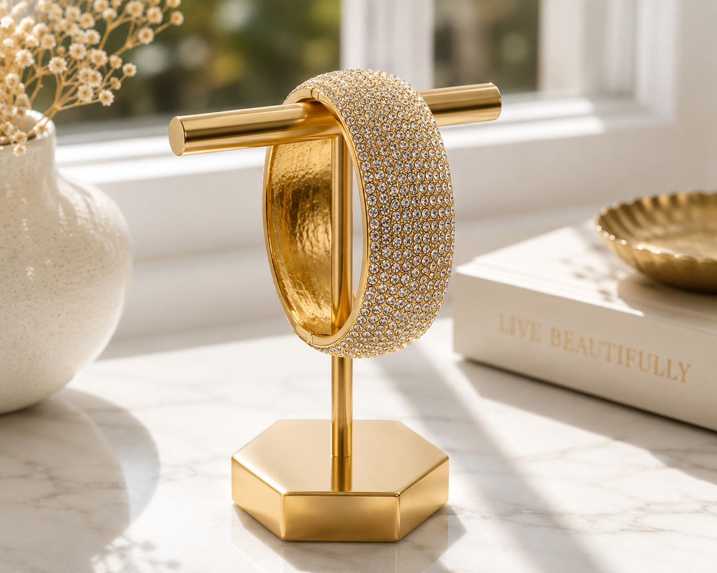 Crown Jewel Crystal Cuff Bracelet