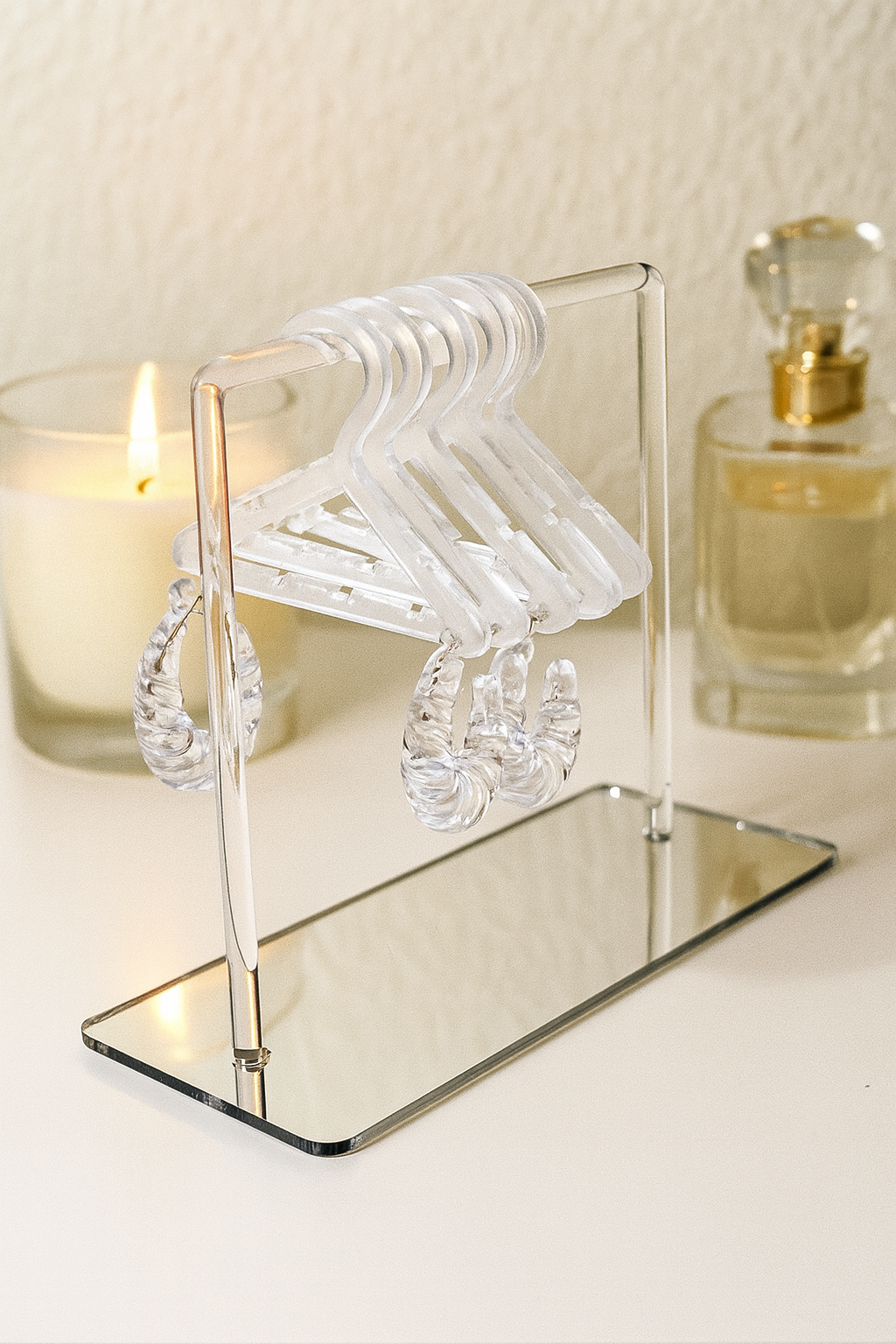 clear earring holder