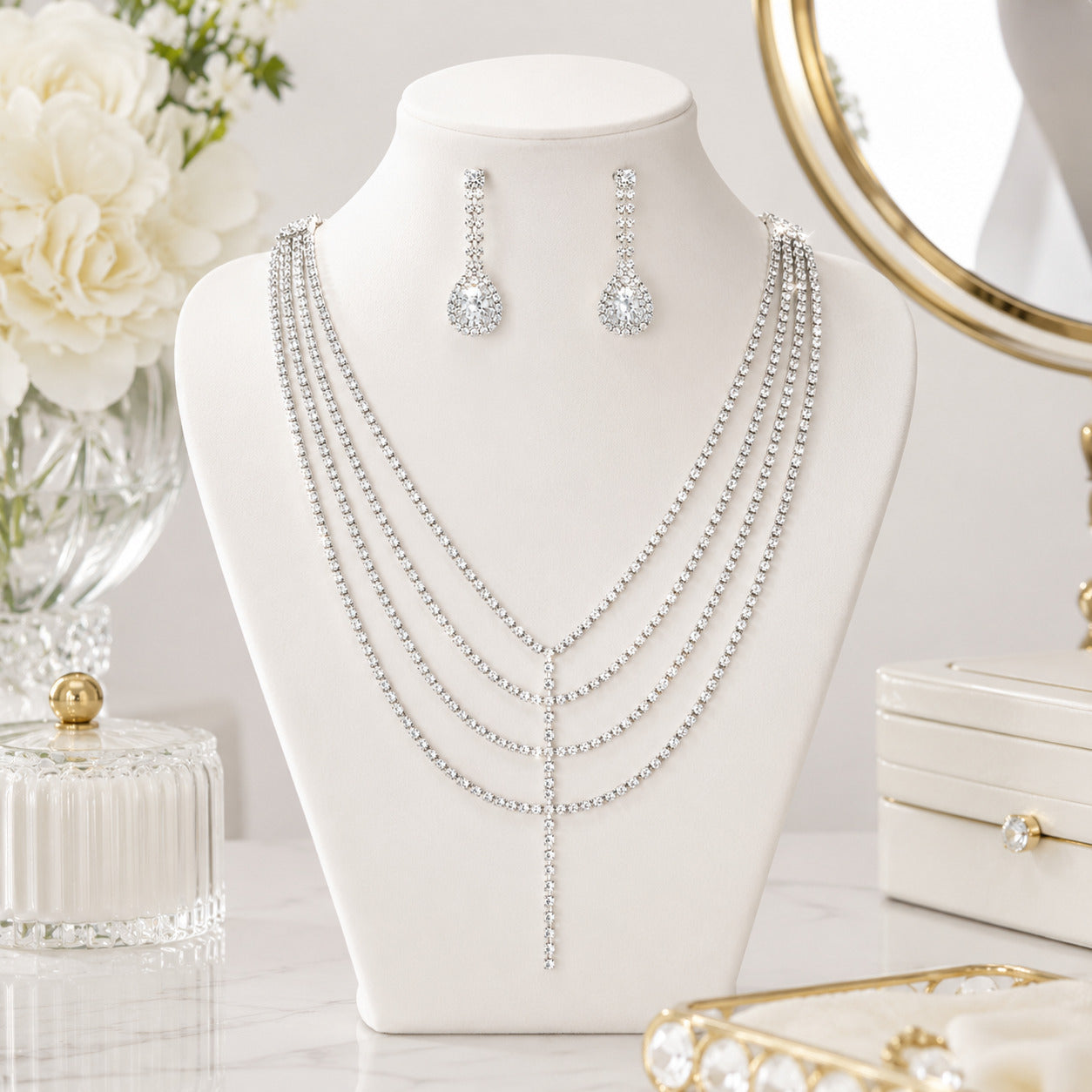 Crystal Symphony Necklace & Earring Set