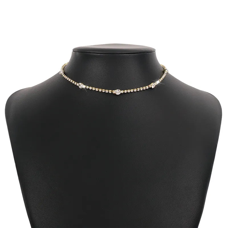 Rhinestone Stud Choker