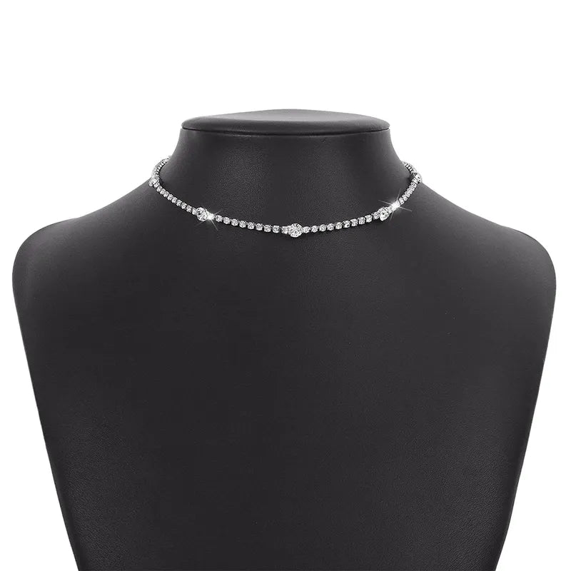 Rhinestone Stud Choker