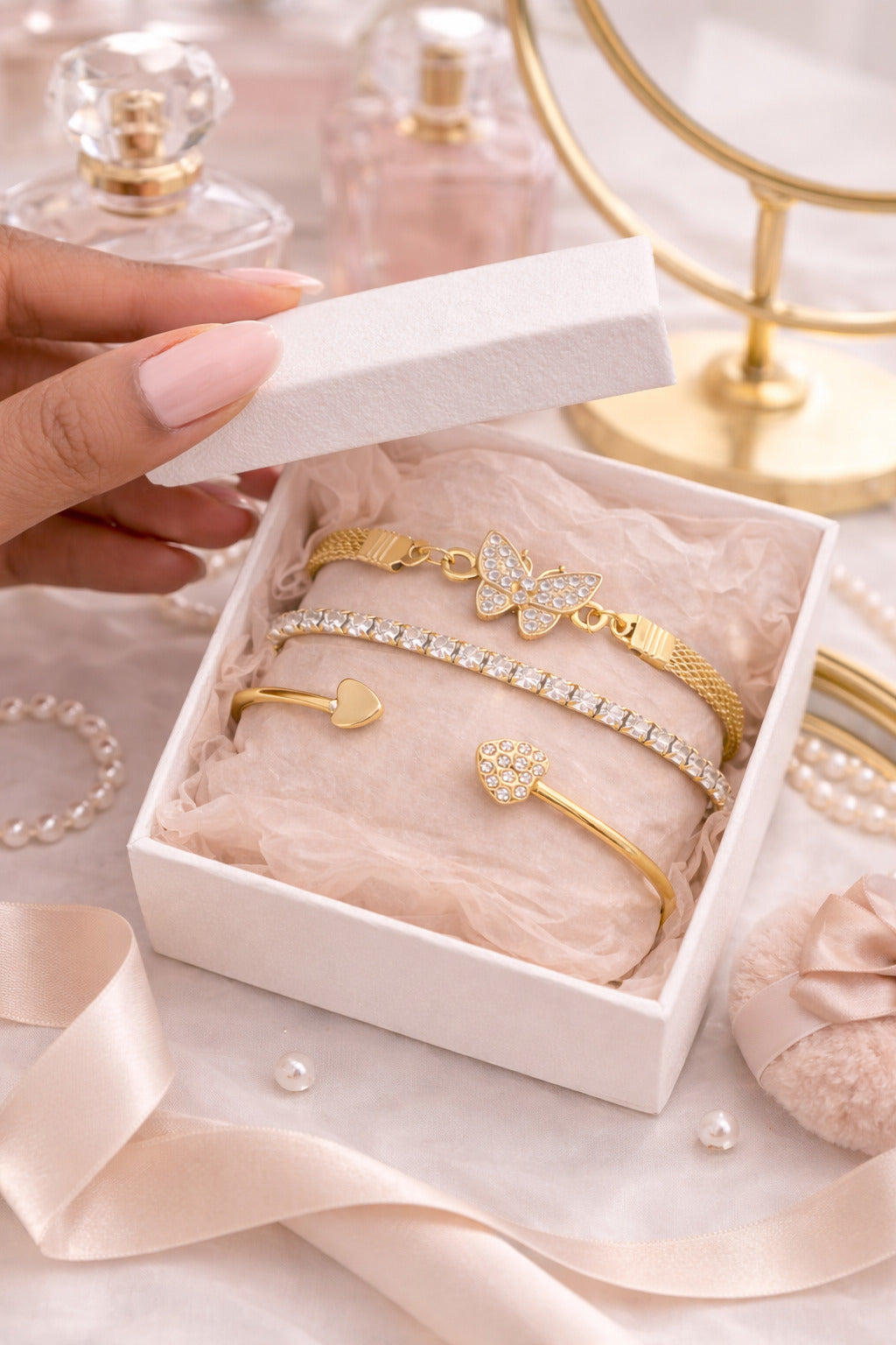 Golden Charm Luxe Bracelet Set