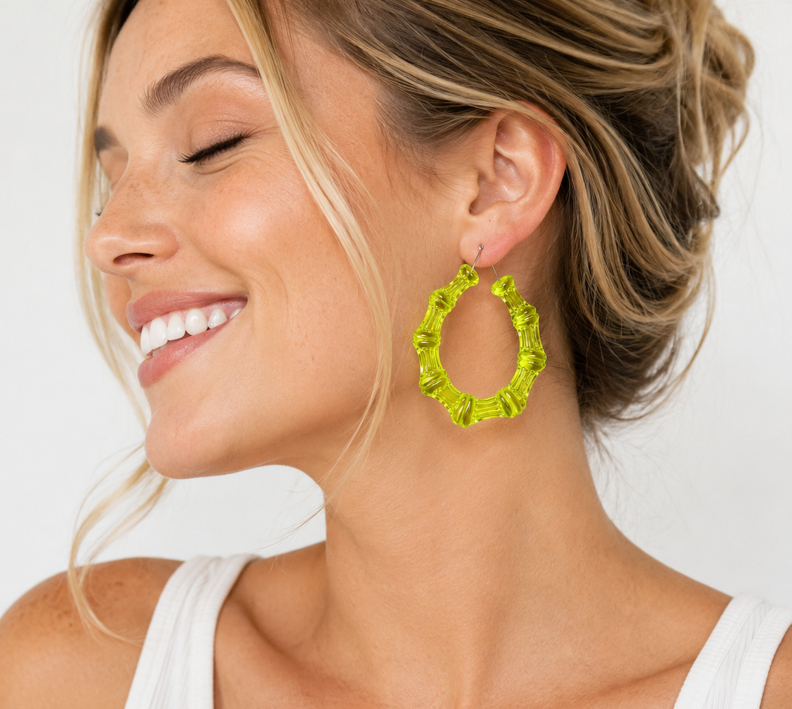Lime Light Bamboo Hoops