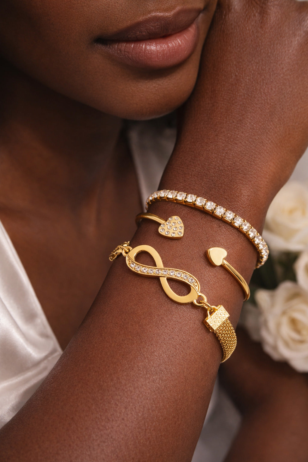 Infinite Promise Gold Bracelet Set