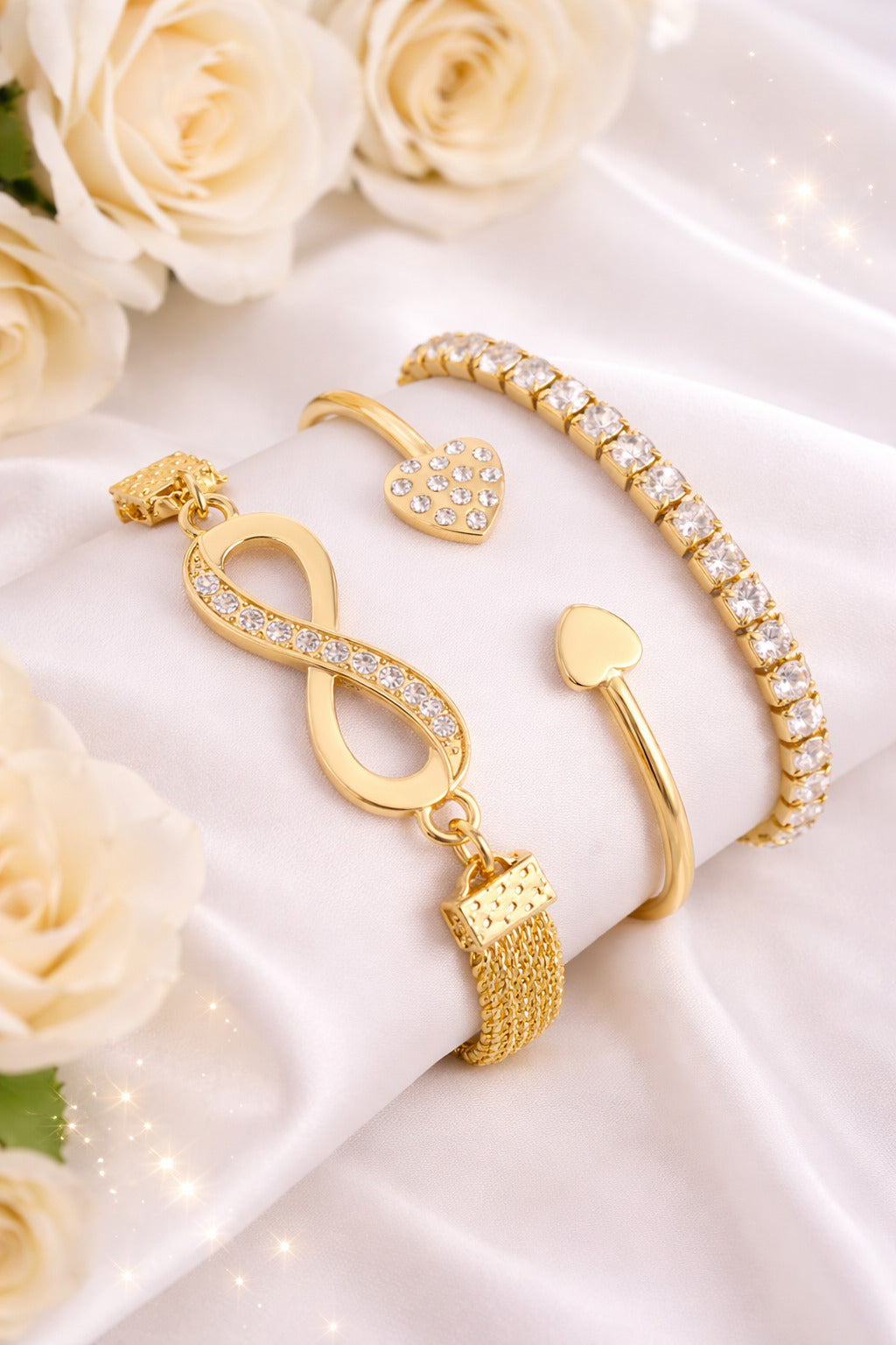 Infinite Promise Gold Bracelet Set