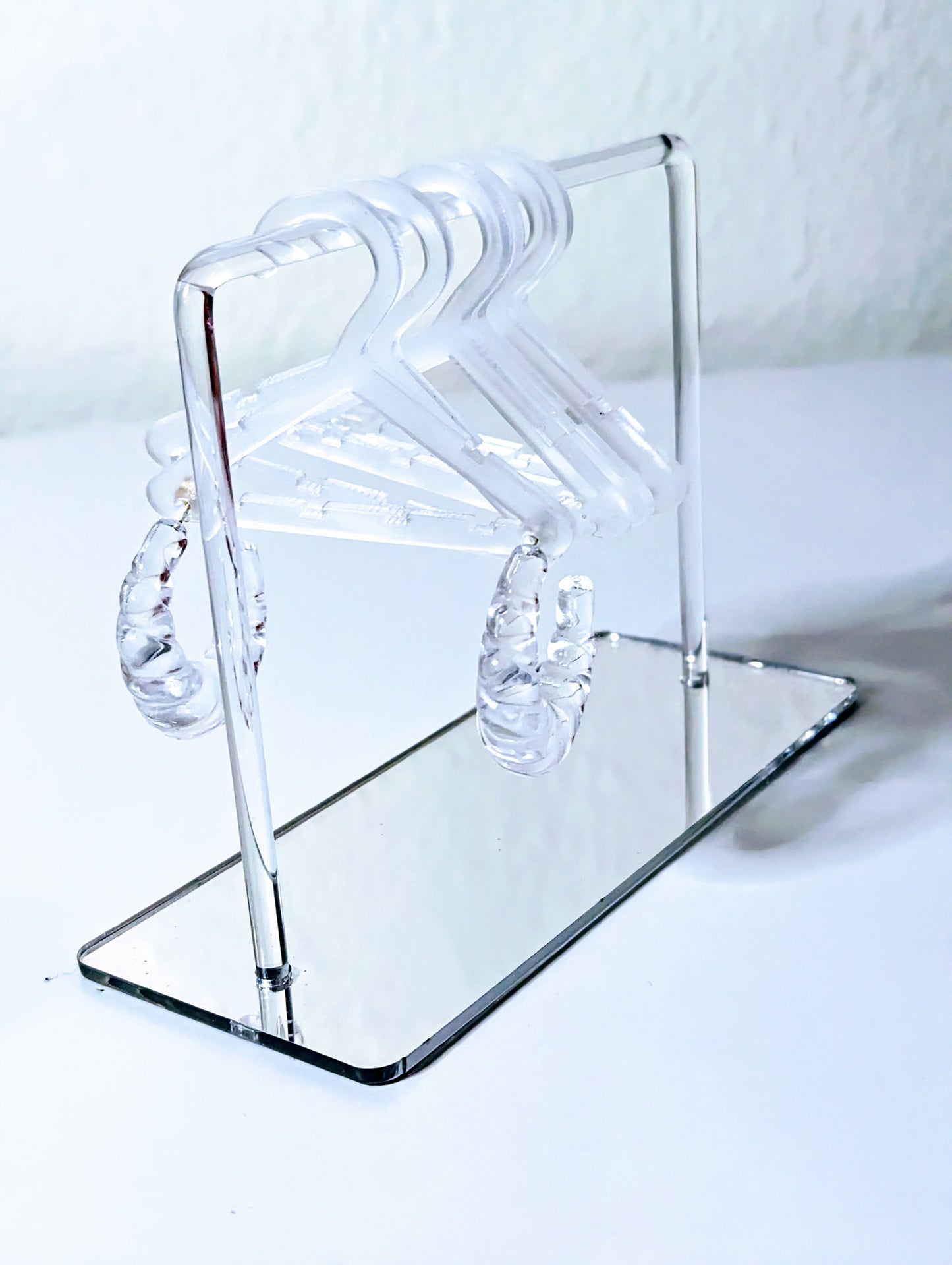 Clear mini earring closet holder