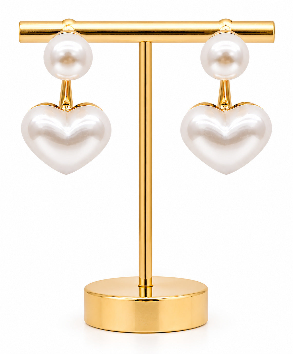 Pearl Crush Heart Earrings