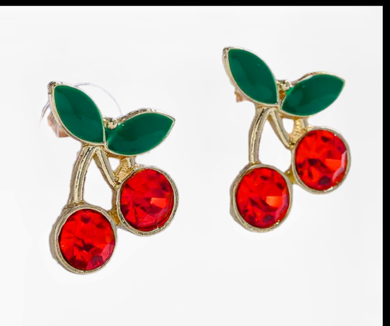 cherry shaped stud fashion earrings for woomen