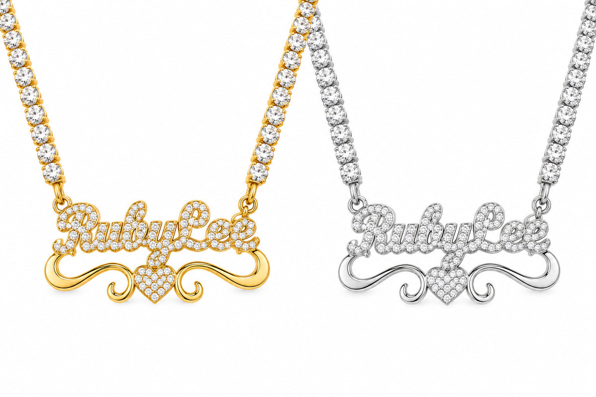 Diamond Script Necklace