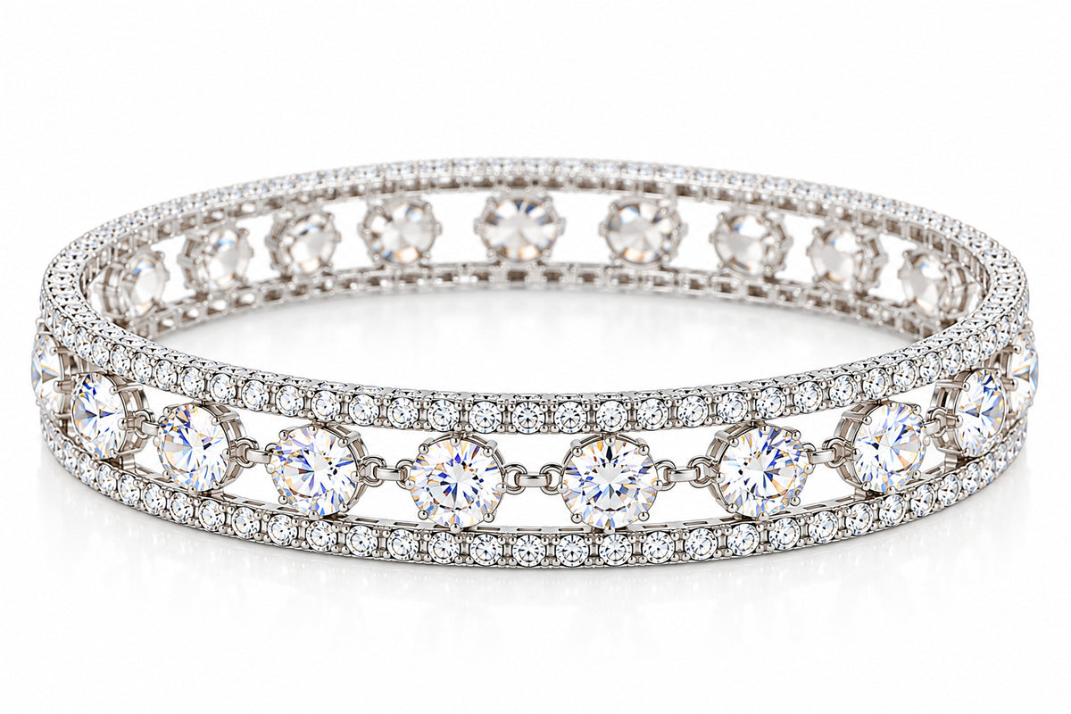 Crystal Royale Bracelet- Silver