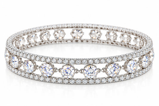 Crystal Royale Bracelet- Silver