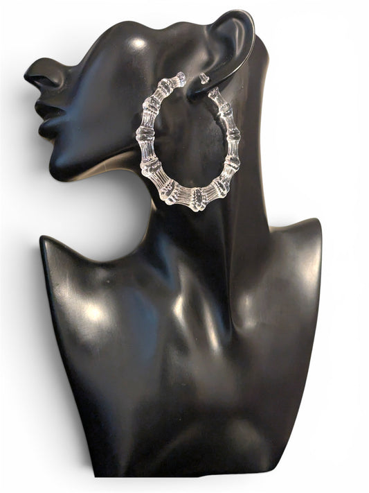 Glass Luxe Bamboo Hoops