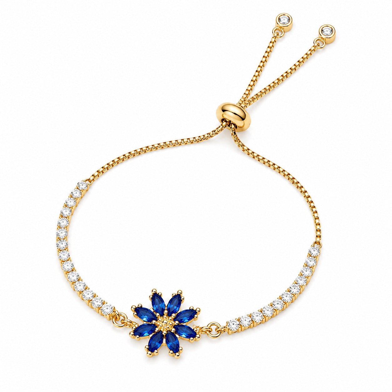 Crystal Bloom Floral Bracelet