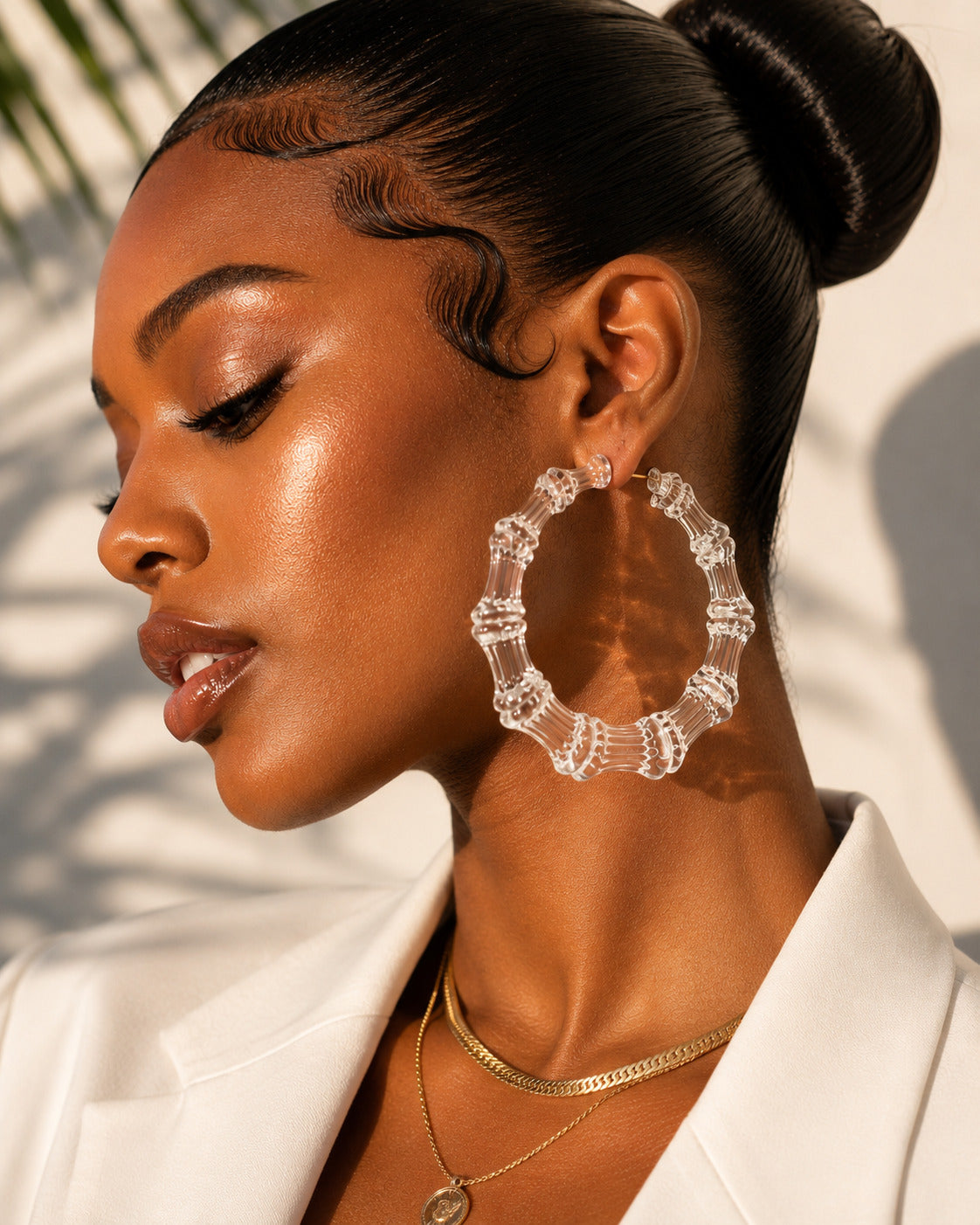 Glass Luxe Bamboo Hoops