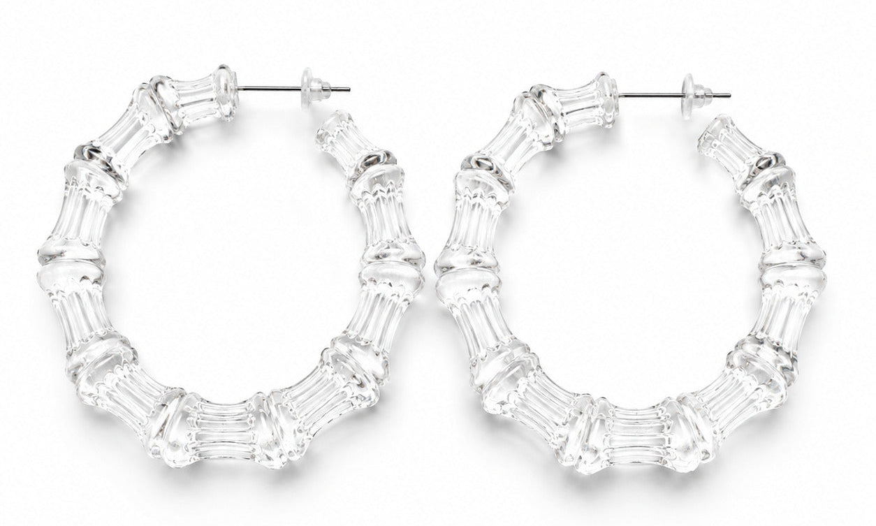 Glass Luxe Bamboo Hoops