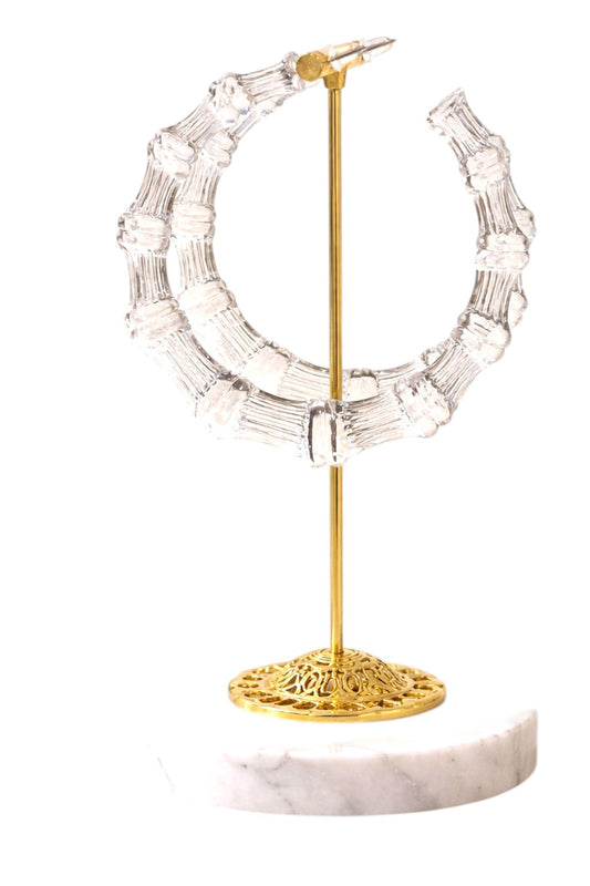 Glass Luxe Bamboo Hoops