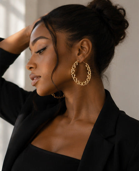 Heartbeat Hoop Earrings