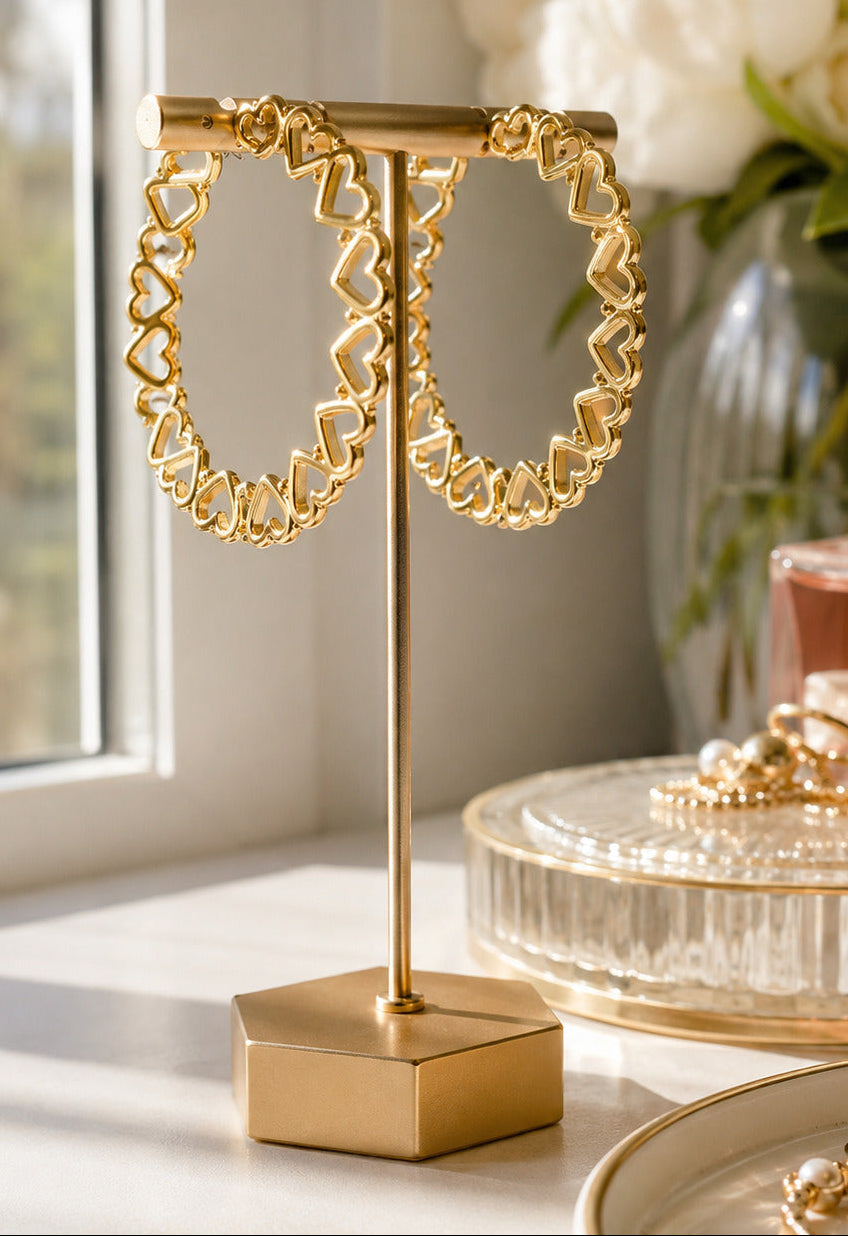 Heartbeat Hoop Earrings