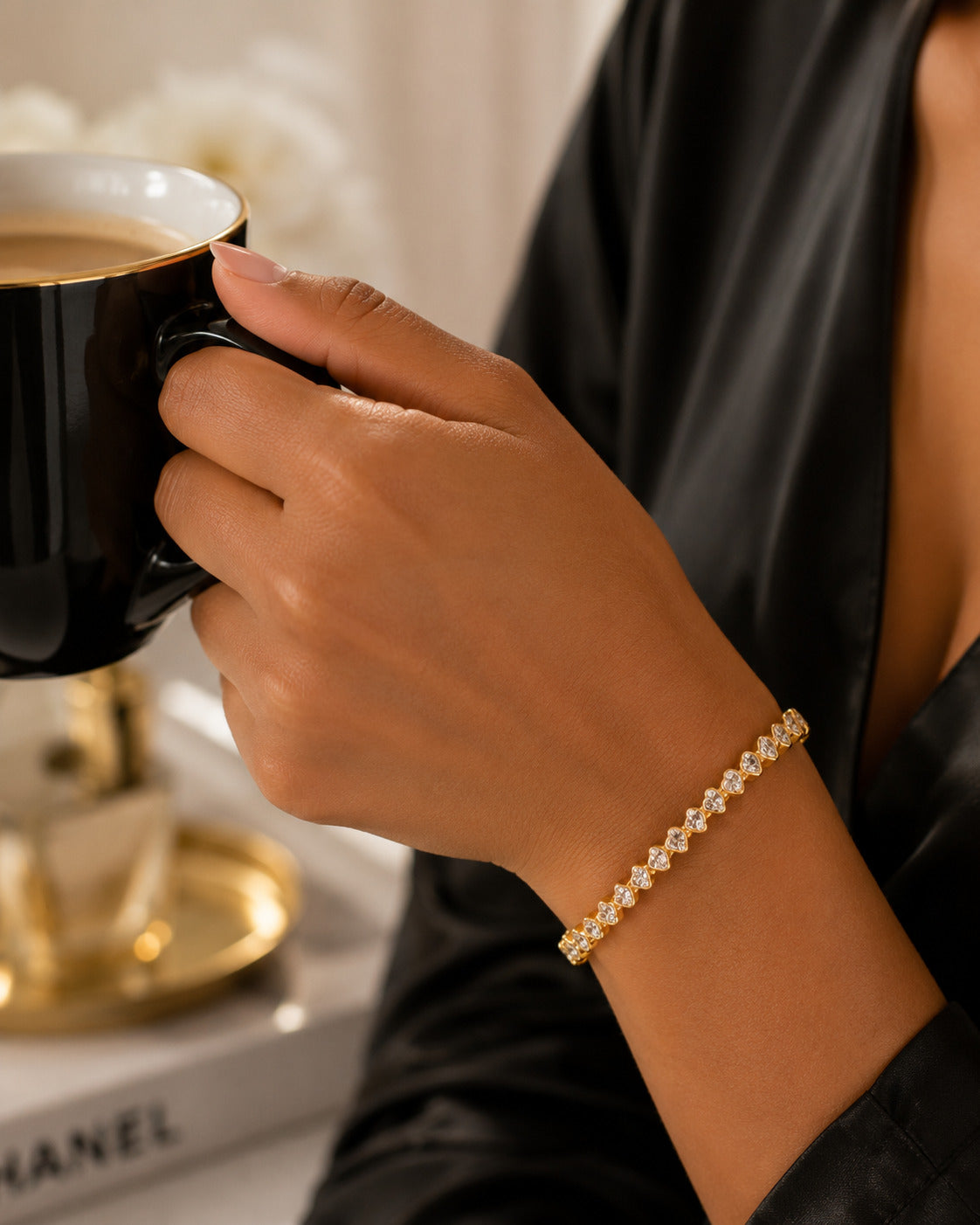 Love Link Crystal Bracelet Gold