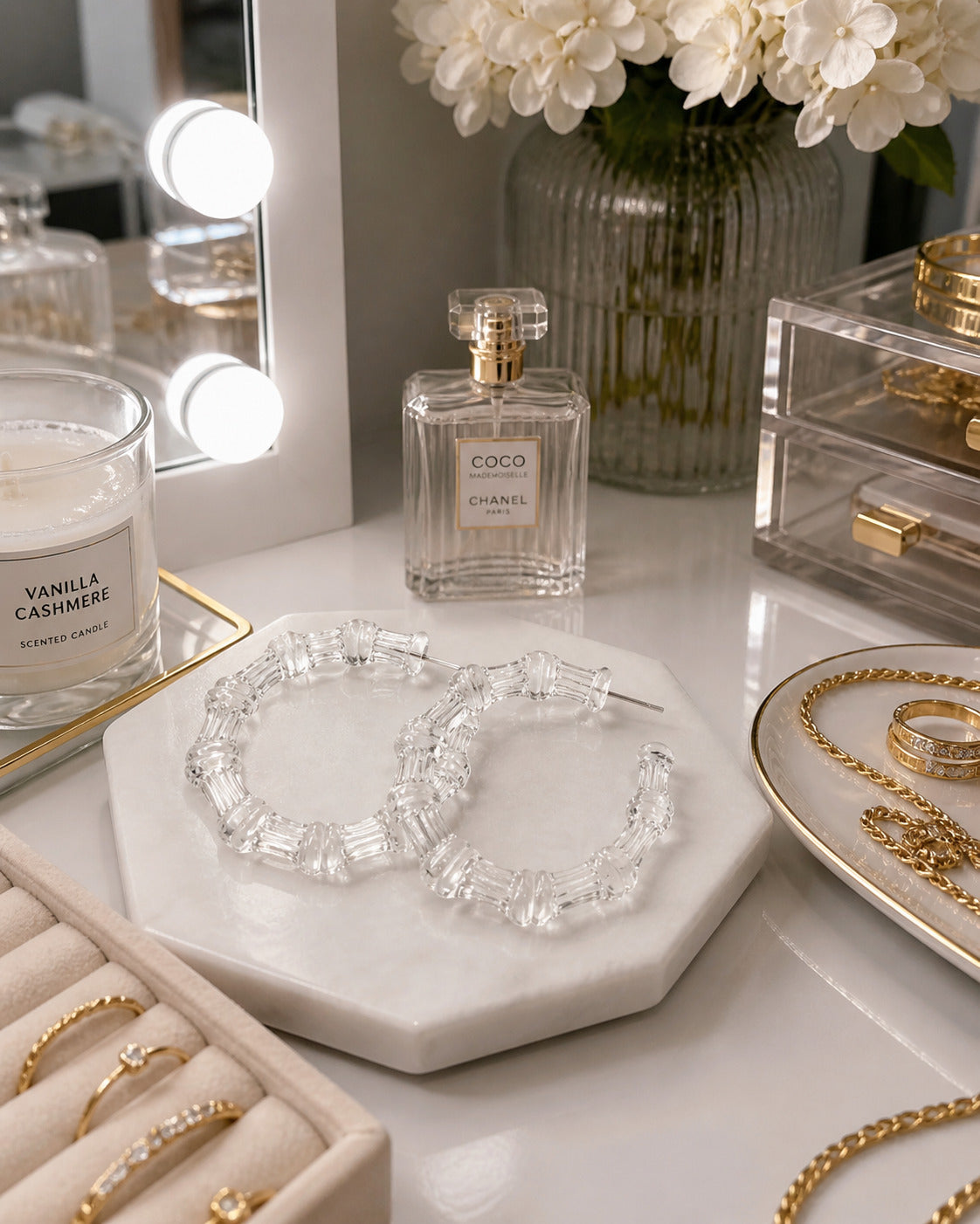 Pure Chic Clear Hoops