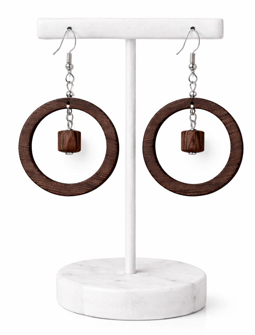 Rustic Rhythm Dangle Hoops